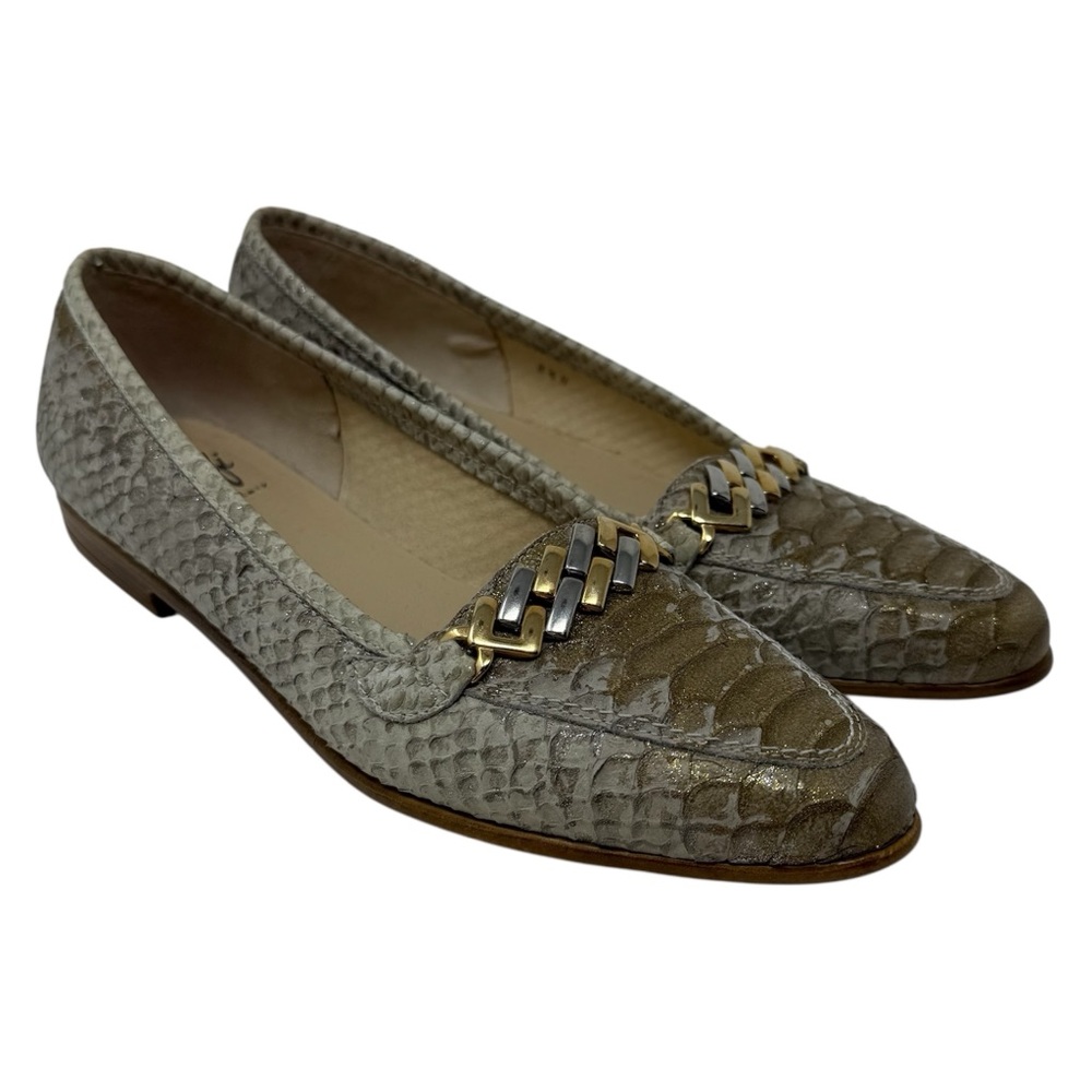 Amalfi by Rangoni Oste Snakeskin Glitter Loafers Women’s Size US 8.5 Narrow